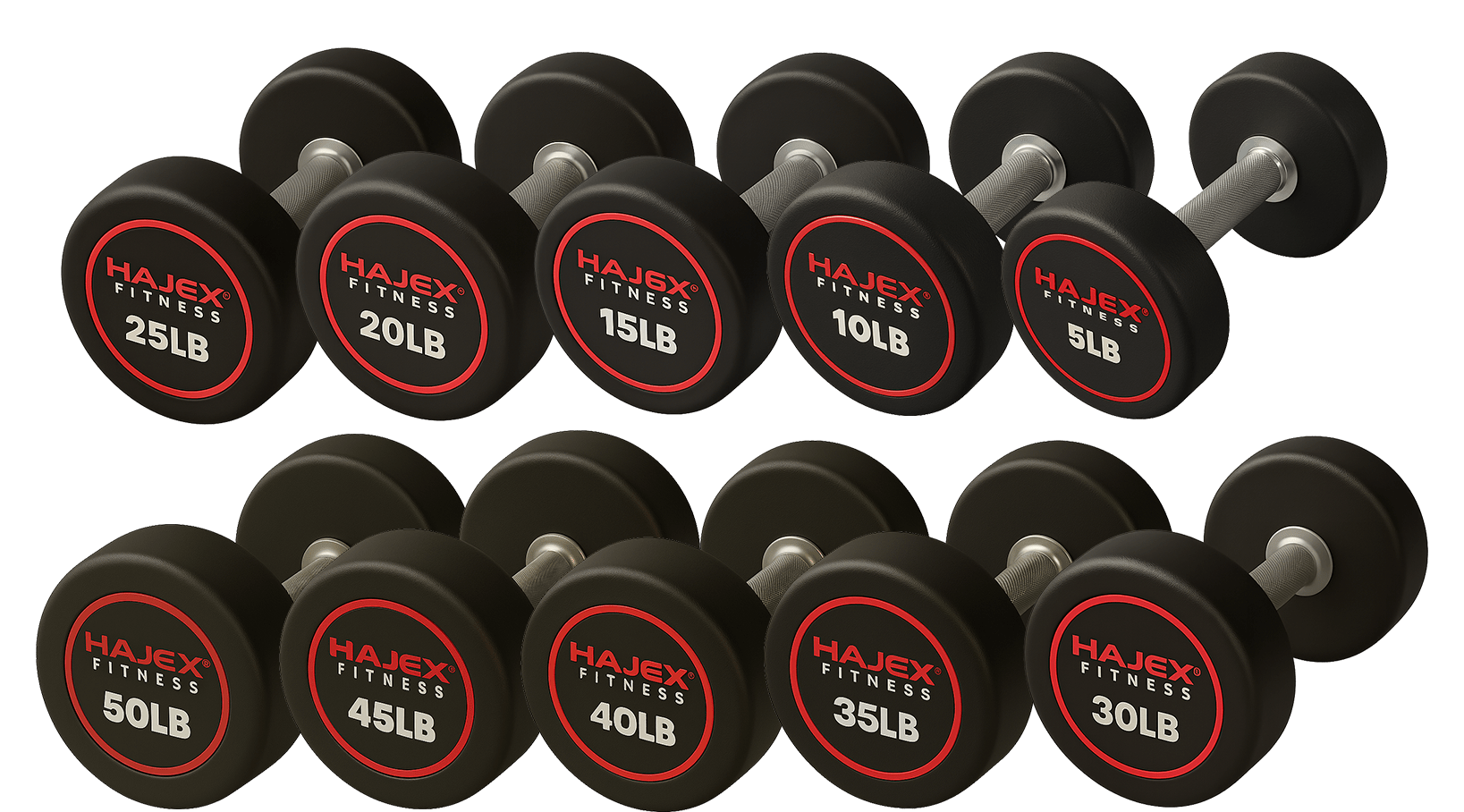 HAJEX Round Dumbbells 5 to 50 LB Set - Jack Righteous