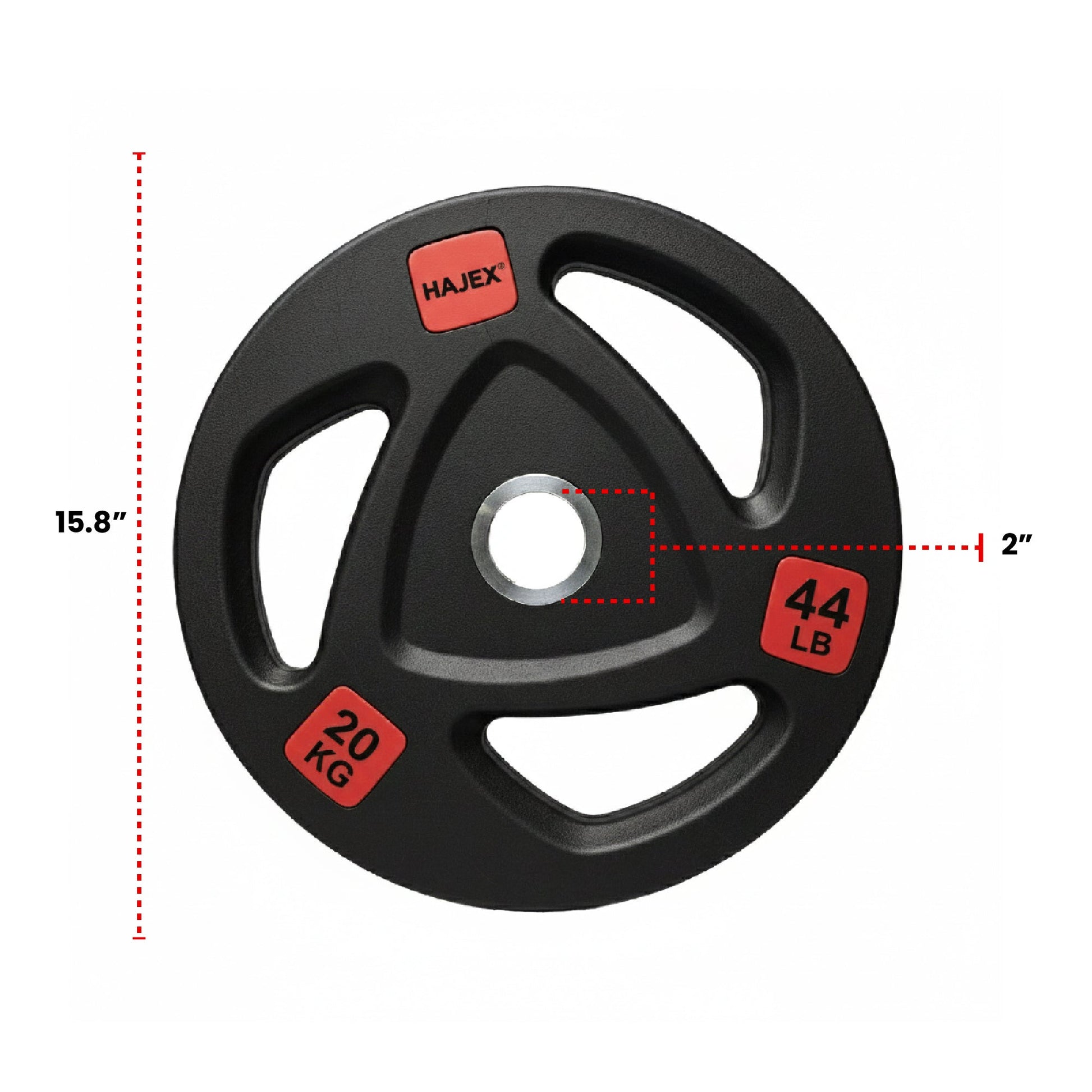 HAJEX Rubber Olympic Bumper Grip Weight Plates & Sets in LBs & KGs - Jack Righteous