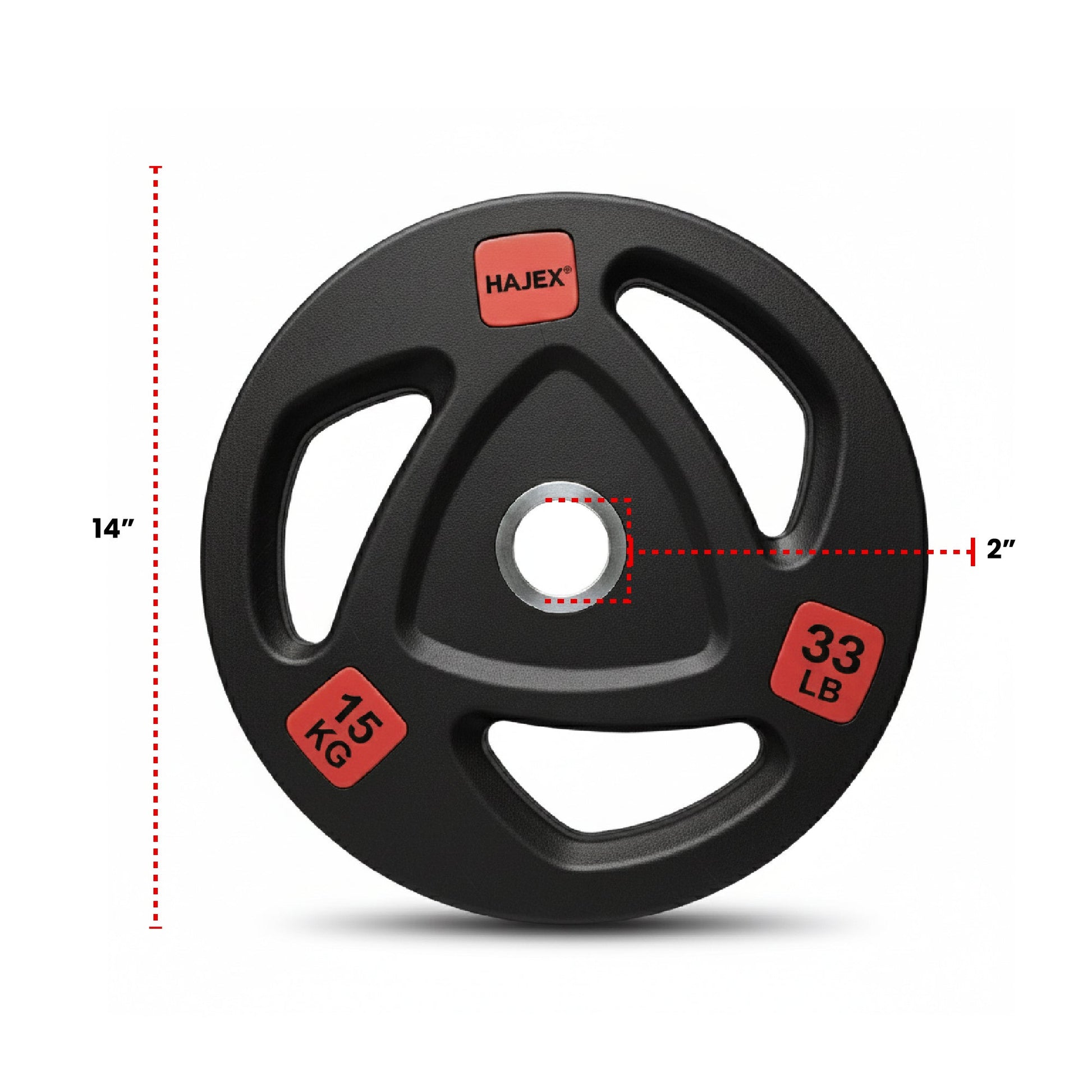 HAJEX Rubber Olympic Bumper Grip Weight Plates & Sets in LBs & KGs - Jack Righteous