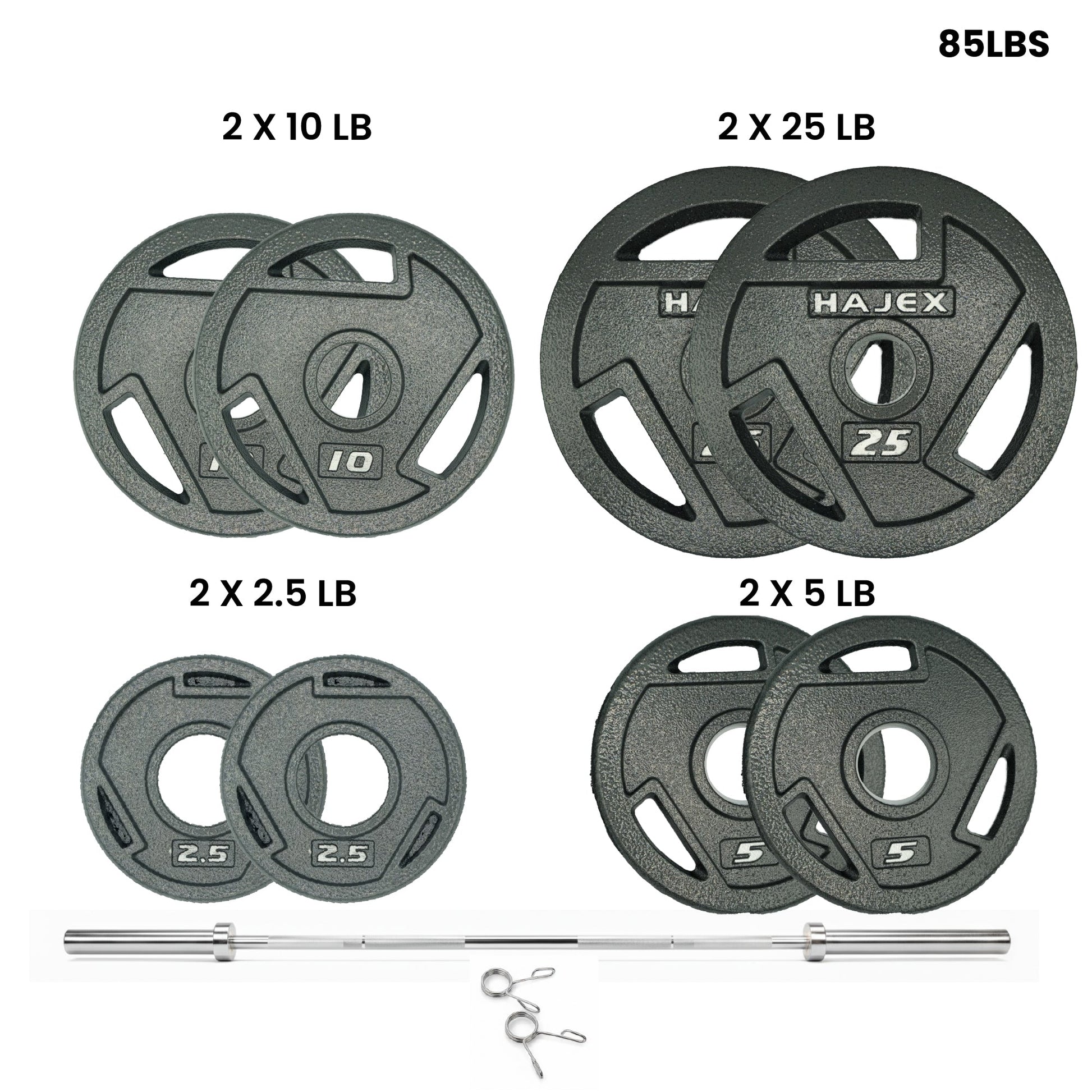 HAJEX Tri Grip Cast Iron Weight Plates - Jack Righteous