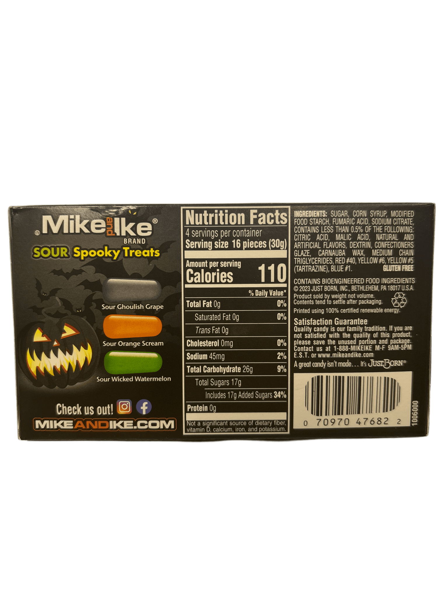 Halloween Mike & Ike Sour Spooky Treats 4.25OZ - U.S Edition - Jack Righteous