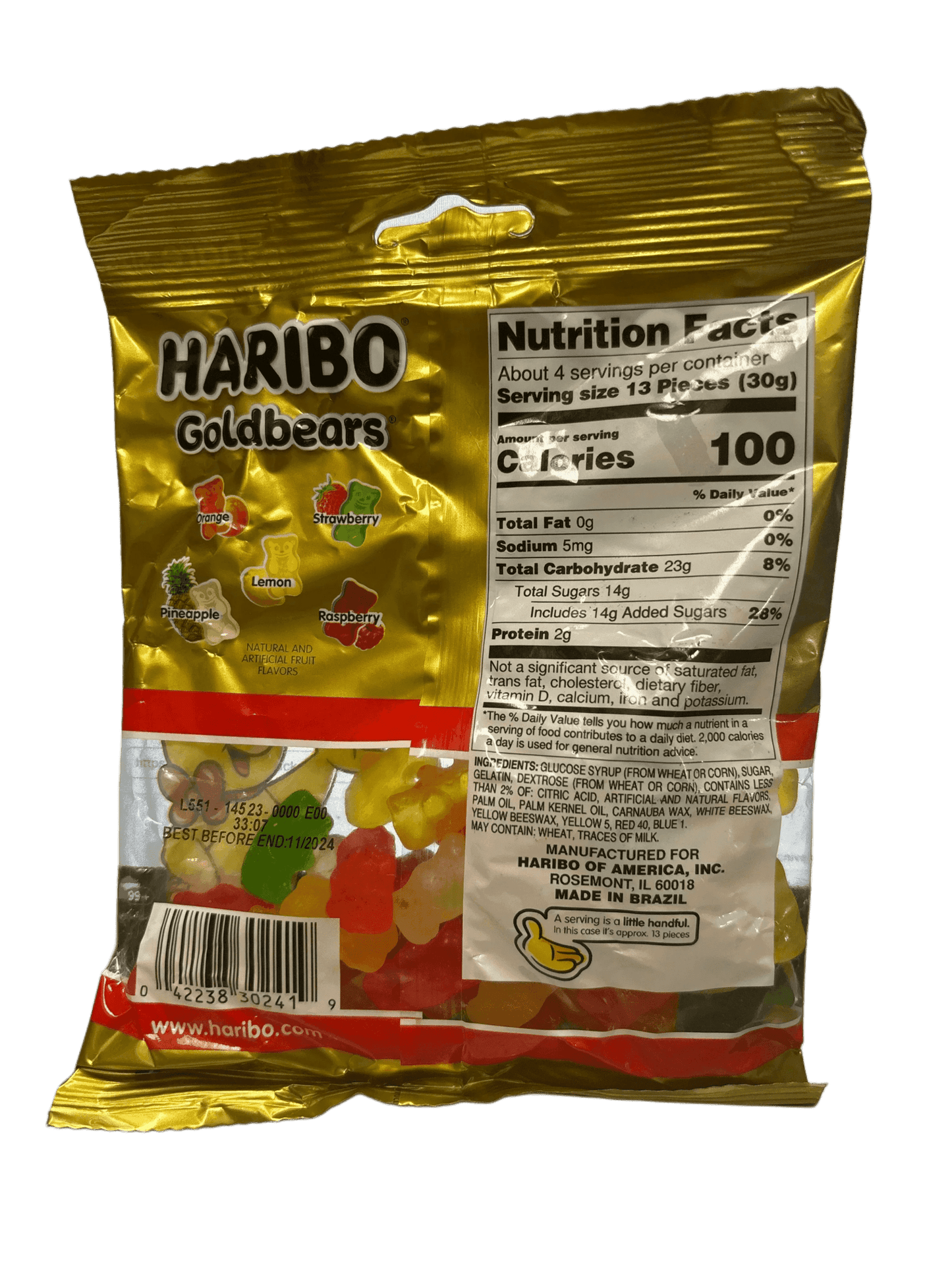 Haribo Gold Bears Gummy Candy 4OZ - Jack Righteous