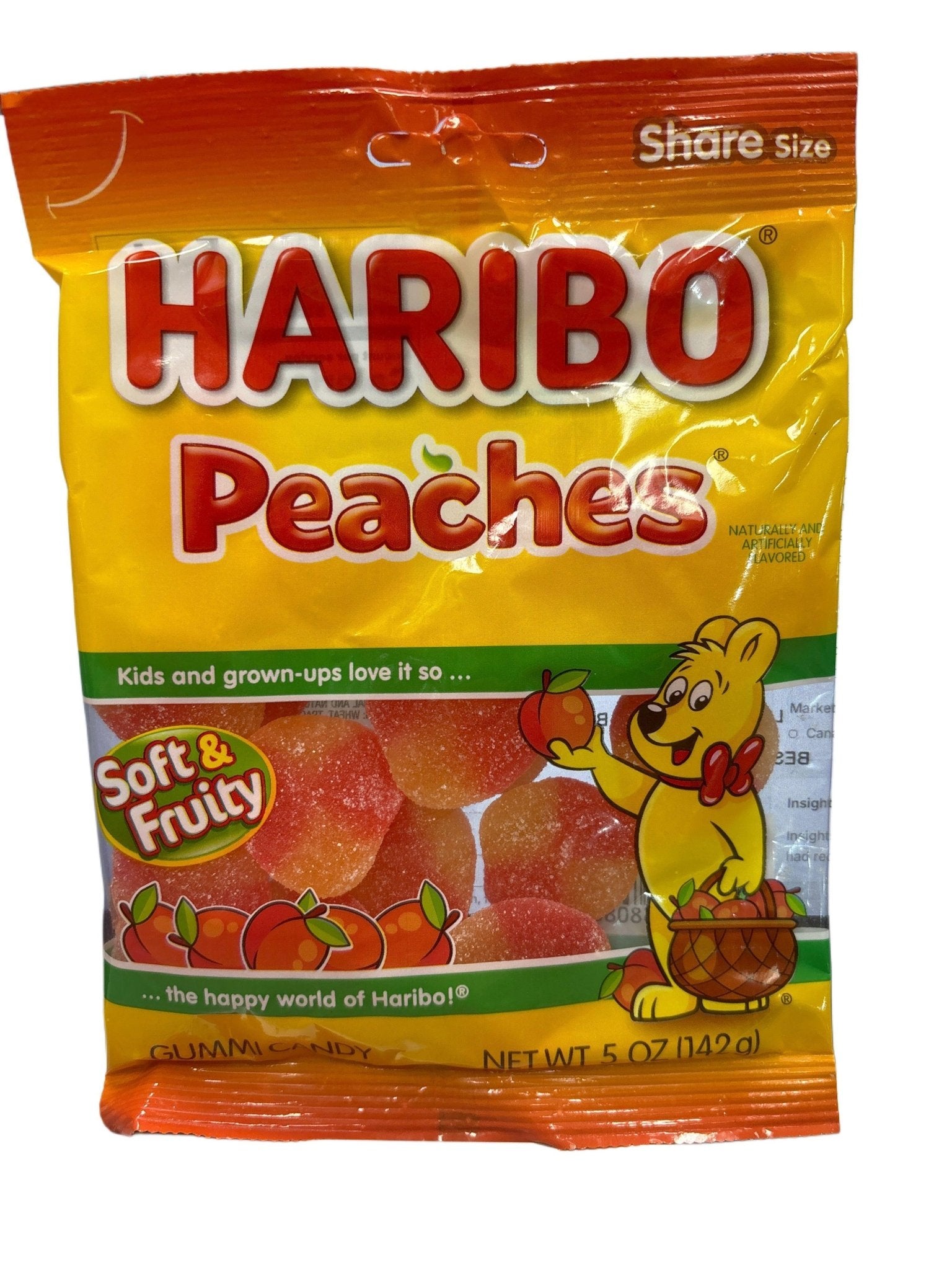 Haribo Peaches Soft & Fruity Candy Bag 5OZ - Jack Righteous