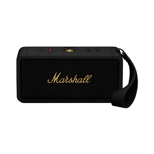 Haut - parleur sans fil Bluetooth étanche Marshall Middleton - Noir/Laiton - Recertifié par Marshall - Jack Righteous