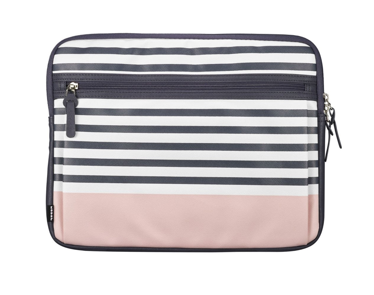 Housse de Modal pour portable de 14 po - Gris rayé/Rose - Jack Righteous