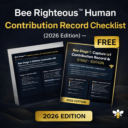 Human Contribution Record Checklist free AI music evidence PDF for documenting meaningful creator input
