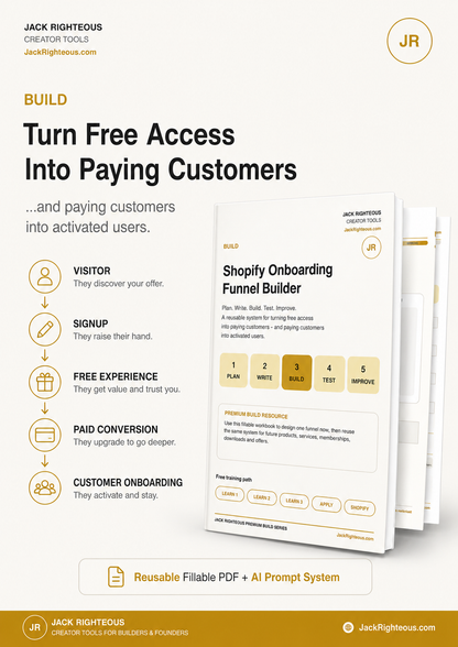 Shopify onboarding conversion journey from visitor and free signup to paying customer and customer onboarding