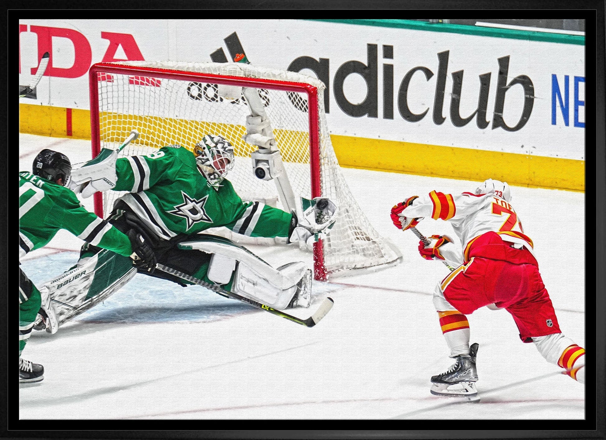 Jake Oettinger Dallas Stars Framed 20x29Glove Save Canvas - Jack Righteous