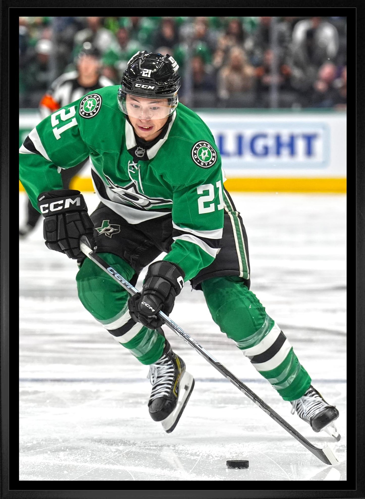 Jason Robertson 20x29 Framed Canvas Dallas Stars - Jack Righteous