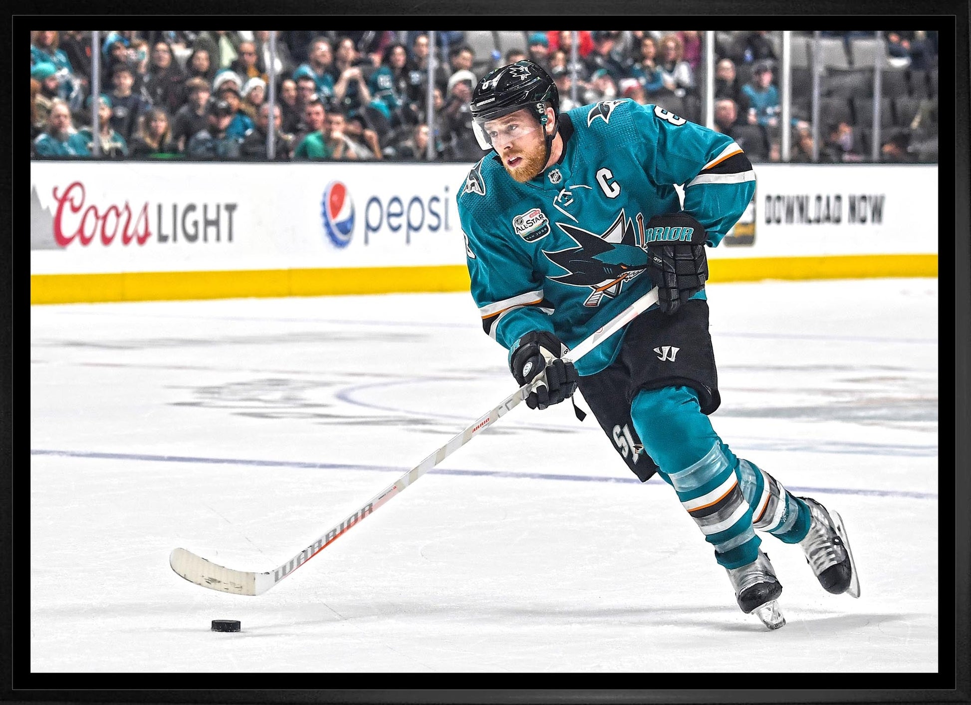 Joe Pavelski 20x29 Framed Canvas San Jose Sharks - Jack Righteous
