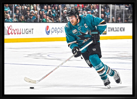 Joe Pavelski 20x29 Framed Canvas San Jose Sharks - Jack Righteous