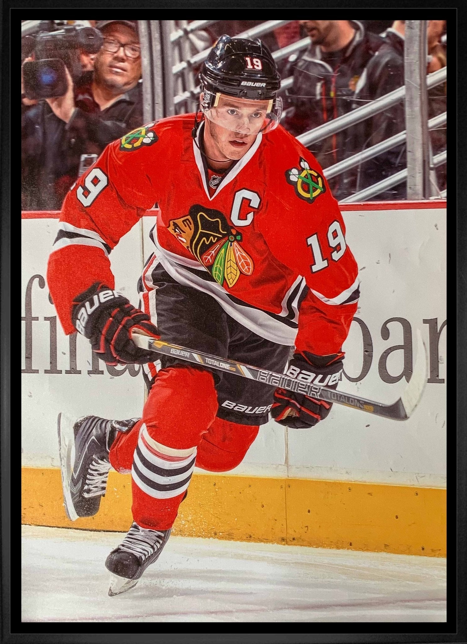 Jonathan Toews Chicago Blackhawks Framed 20x29 Canvas - Jack Righteous