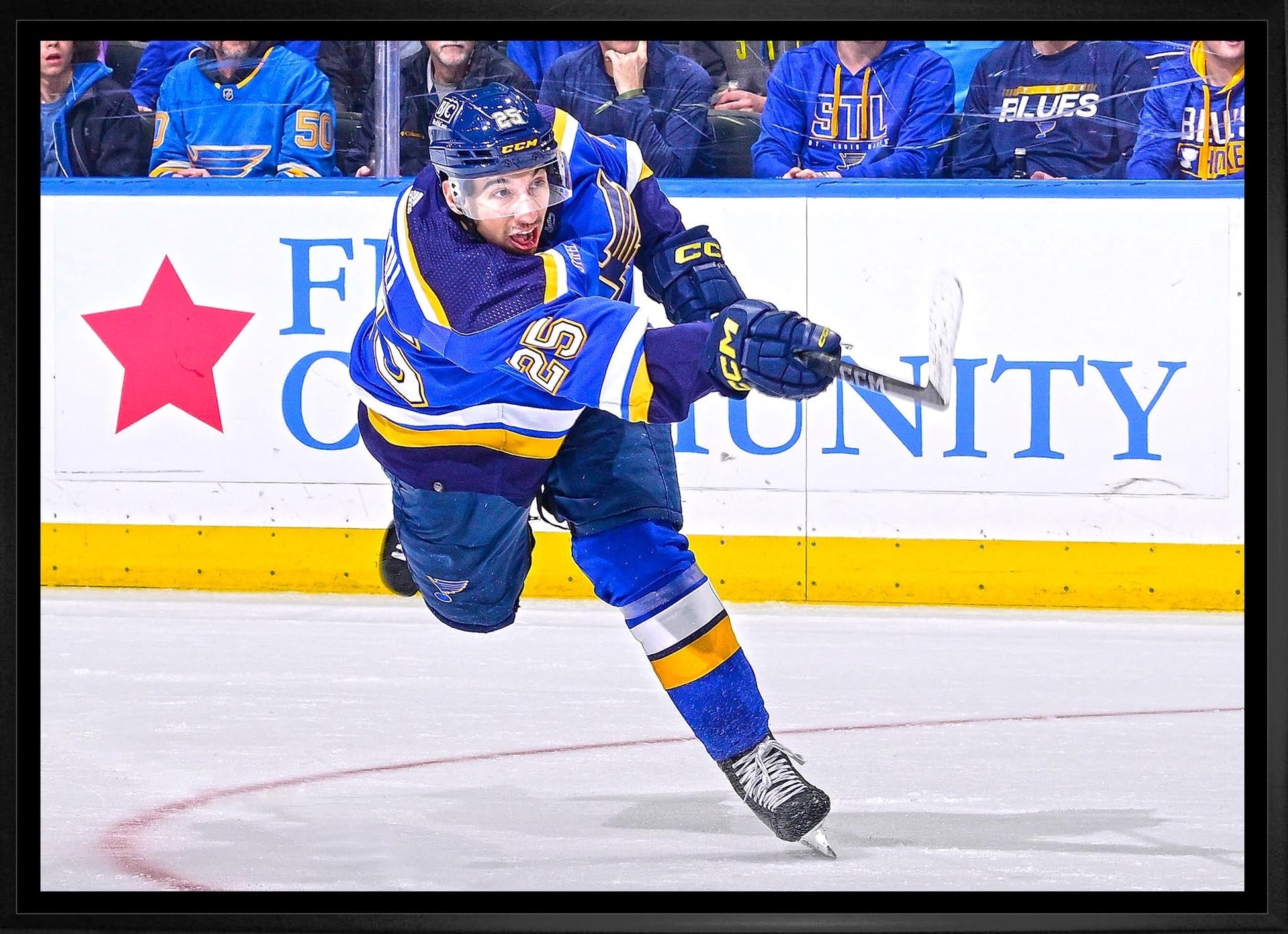 Jordan Kyrou 20x29 Framed Canvas St. Louis Blues - Jack Righteous