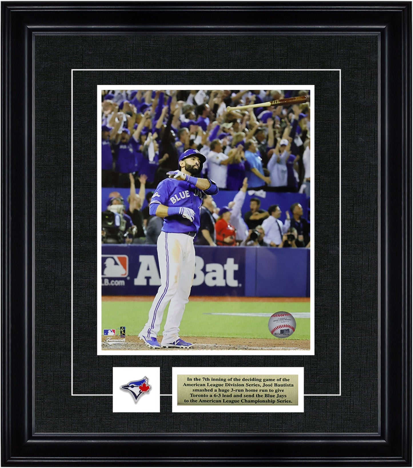 Jose Bautista Toronto Blue Jays Framed 8x10 Homerun Bat Flip Photo - Jack Righteous