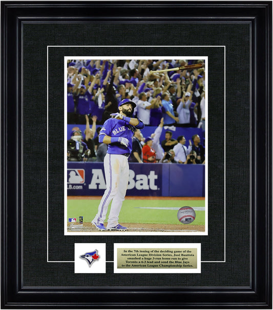 Jose Bautista Toronto Blue Jays Framed 8x10 Homerun Bat Flip Photo - Jack Righteous