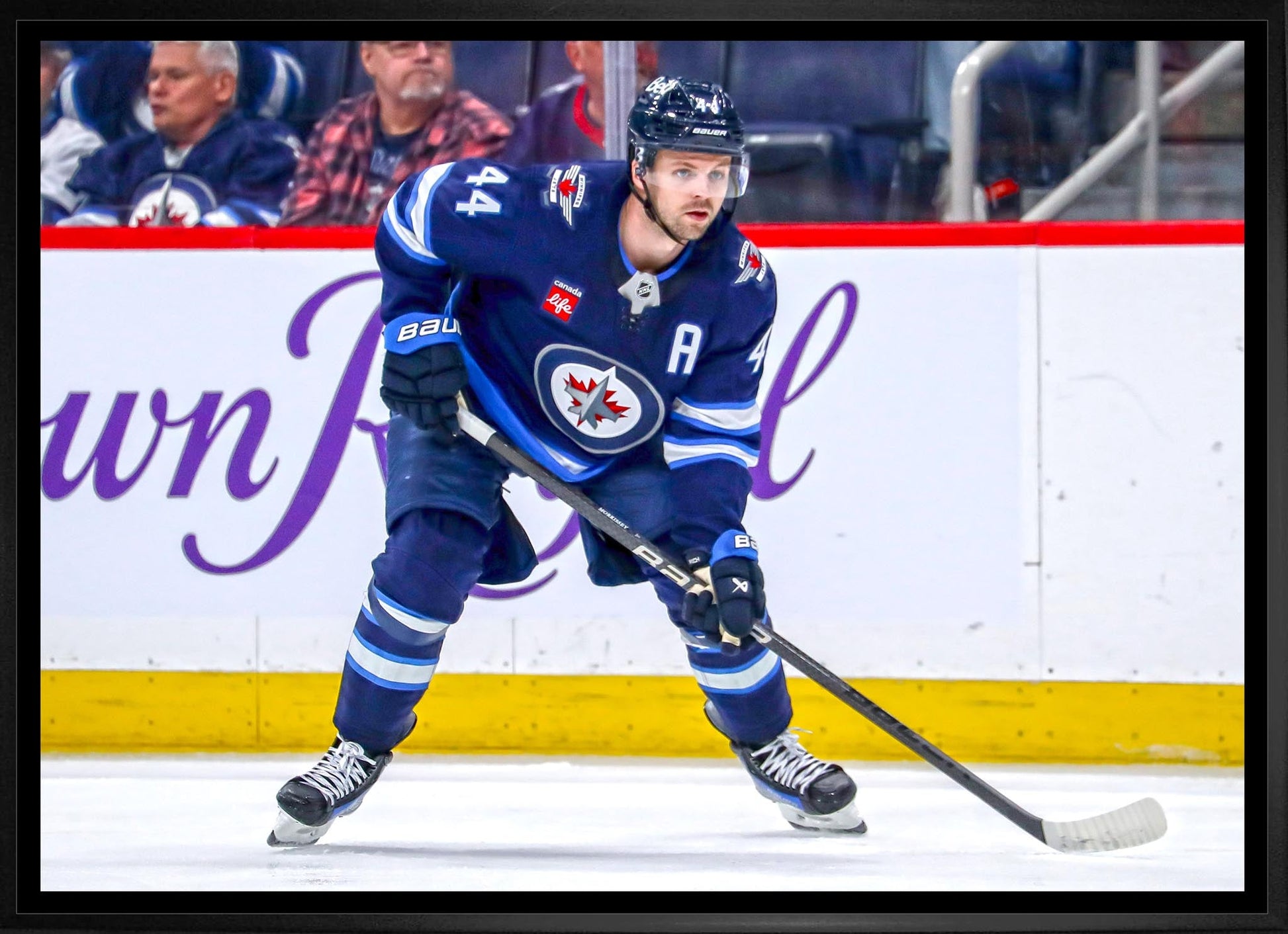 Josh Morrissey 20x29 Framed Canvas Winnipeg Jets - Jack Righteous