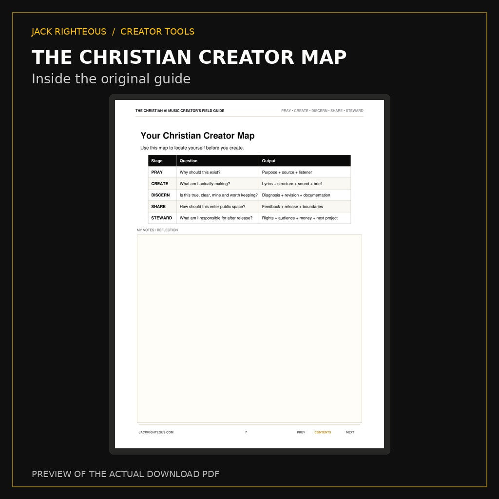 Christian creator map from the original field guide