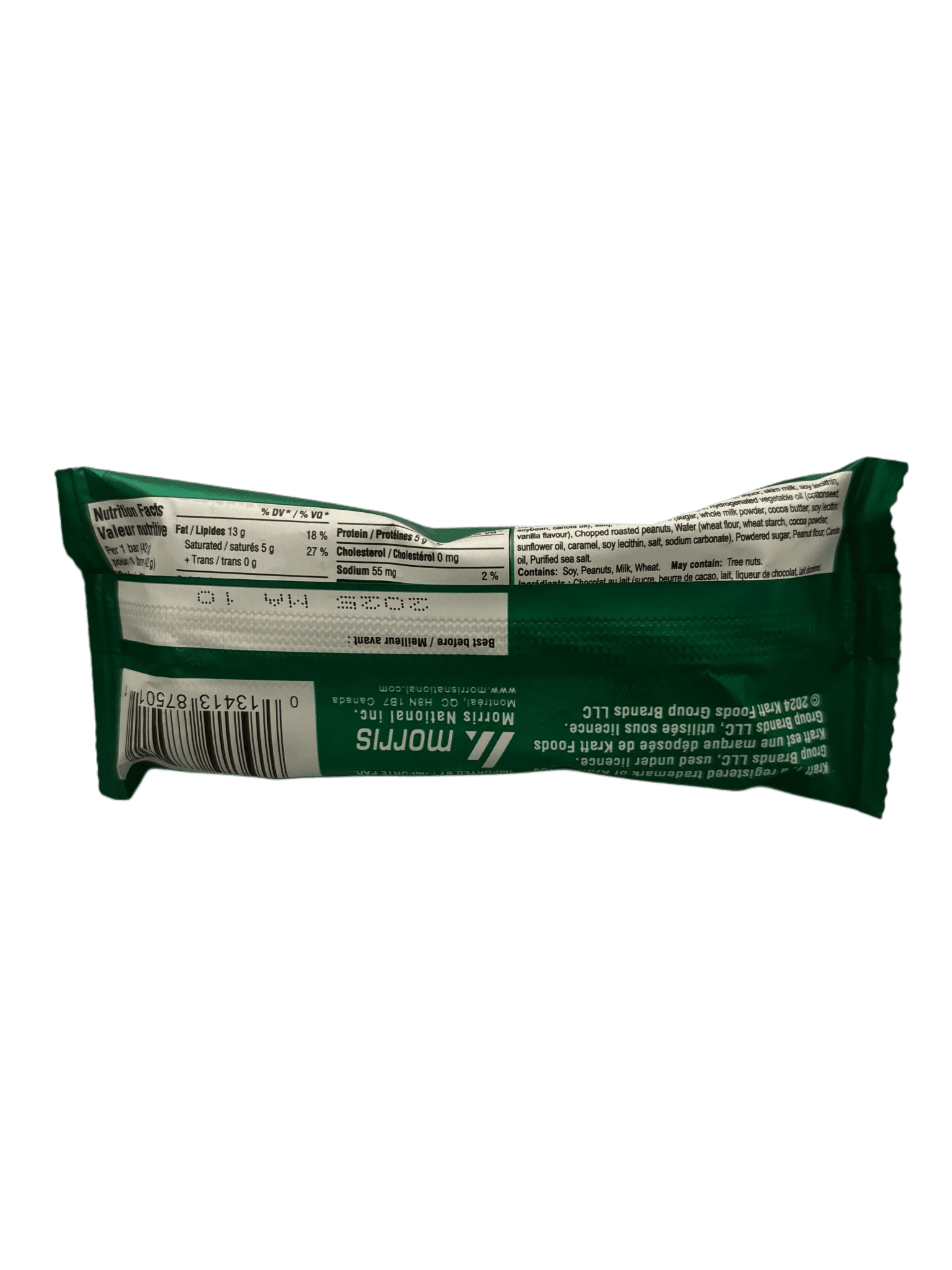 Kraft Milk Chocolate Peanut Butter Bar 42G - Canadian Edition - Jack Righteous