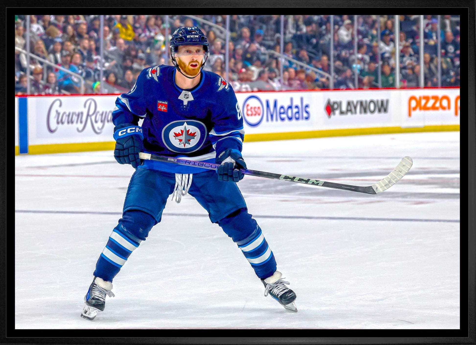 Kyle Connor 20x29 Framed Canvas Winnipeg Jets - Jack Righteous