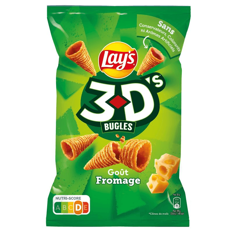 Lay's 3D's Bugles Fromage - France 85G