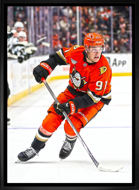 Leo Carlsson 20x29 Framed Canvas Anaheim Ducks - Jack Righteous