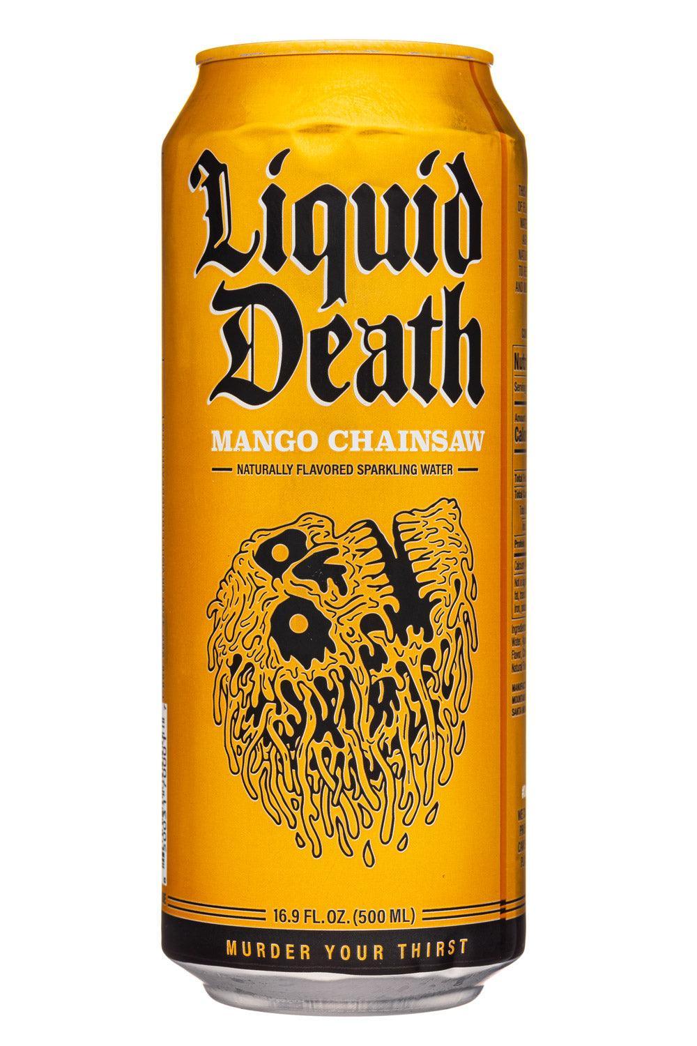 Liquid Death Sparkling Mountain Water Mango Chainsaw 500ML