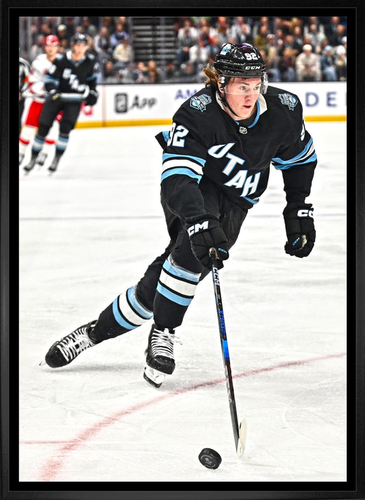 Logan Cooley 20x29 Framed Canvas Utah Mammoth - Jack Righteous