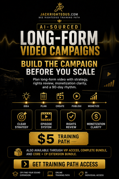 Long-form video campaign plan for organizing audience, message, structure, calls to action and publishing