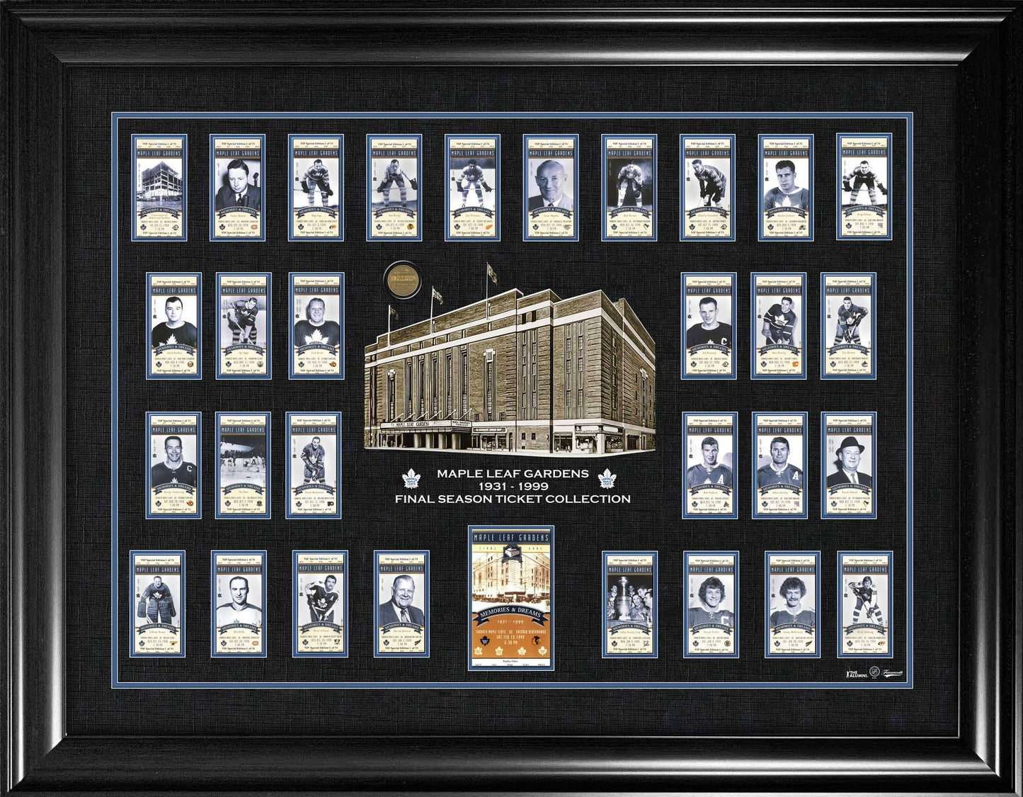 Maple Leaf Gardens Final Season Replica Ticket Set Framed Print - Jack Righteous