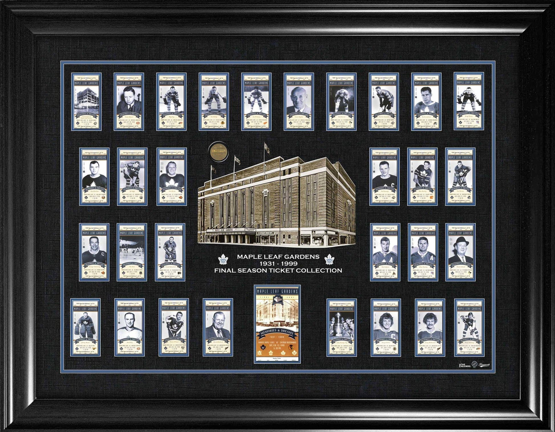 Maple Leaf Gardens Final Season Replica Ticket Set Framed Print - Jack Righteous