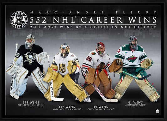 Marc - Andre Fleury Framed 20x29 Canvas 552 Career Wins - Jack Righteous