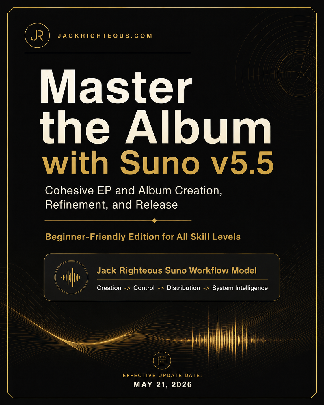 Master the Album with Suno v5.5 by Jack Righteous for building a cohesive AI music album