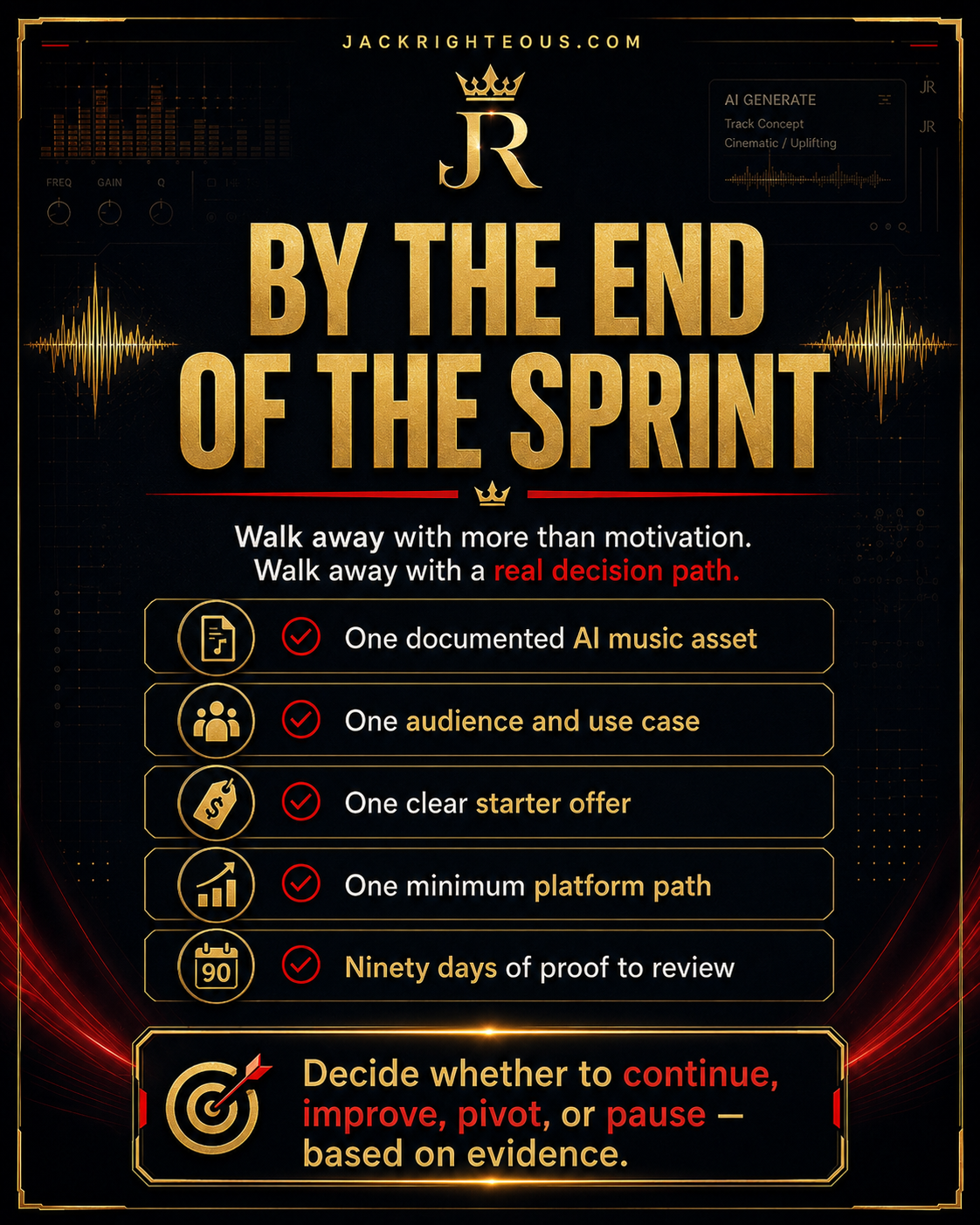 AI music monetization readiness framework covering audience, offer, proof, platform and operating decisions