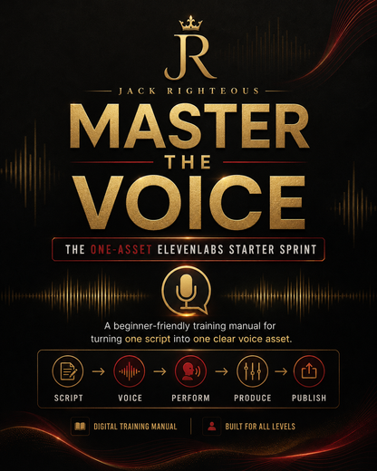 Master the Voice ElevenLabs Starter Sprint for developing one focused AI voice asset and practical creator workflow
