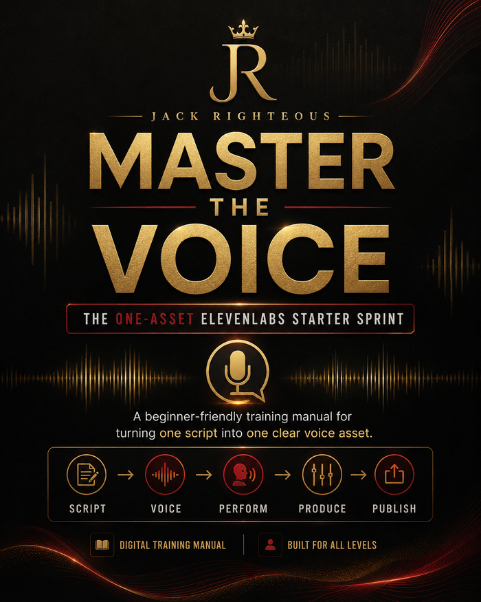 Master the Voice ElevenLabs Starter Sprint for developing one focused AI voice asset and practical creator workflow