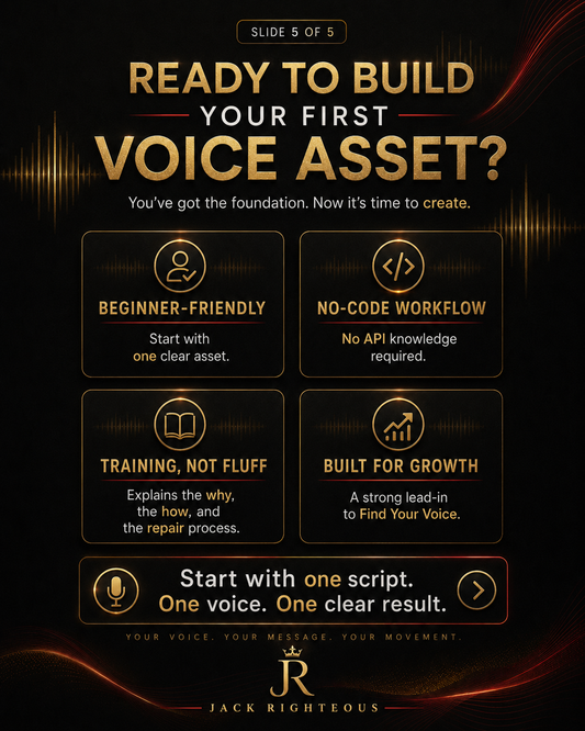 Master the Voice sprint outcomes for building, testing and using one ElevenLabs voice asset with clear purpose