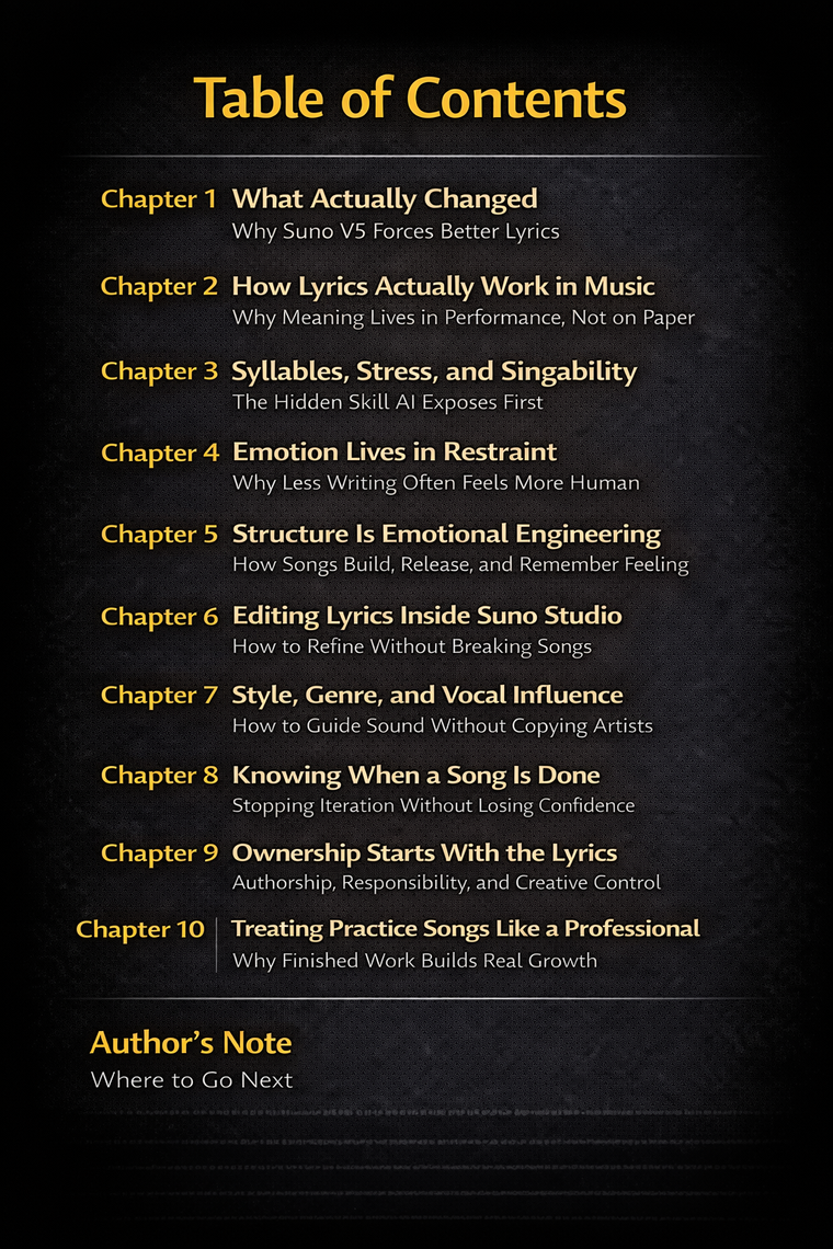 Mastering AI Lyric Writing 3rd Edition guide for writing more human, intentional and emotionally clear AI-assisted song lyrics