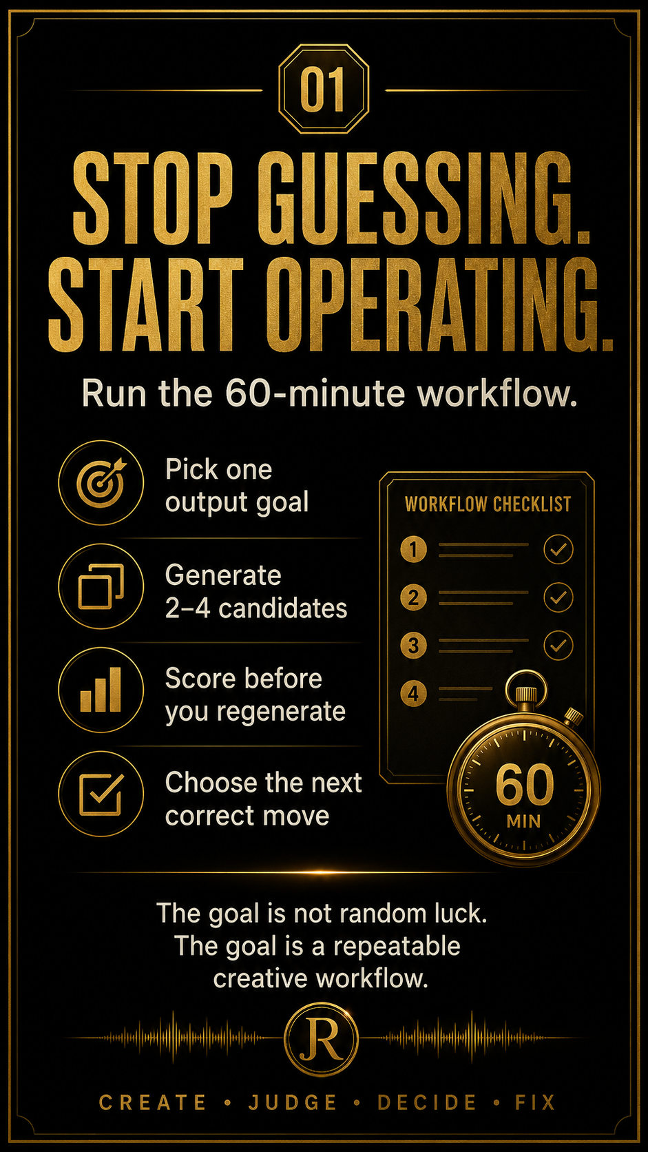 Find Your Sound Operator system for developing stronger AI music with structured decisions instead of random generations