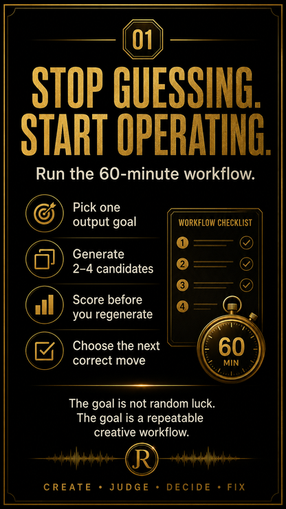 Find Your Sound Operator system for developing stronger AI music with structured decisions instead of random generations
