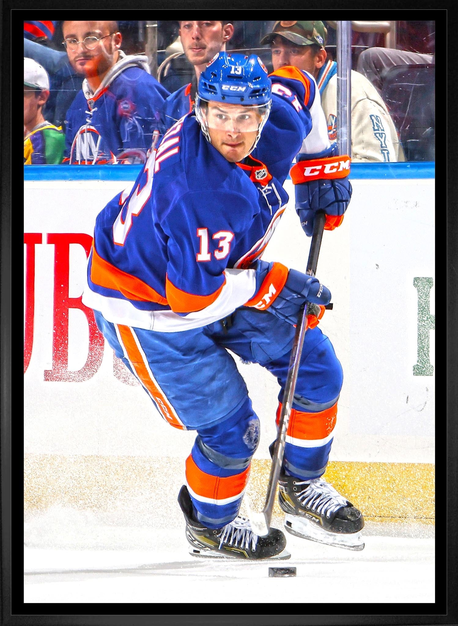 Mathew Barzal 20x29 Framed Canvas New York Islanders - Jack Righteous