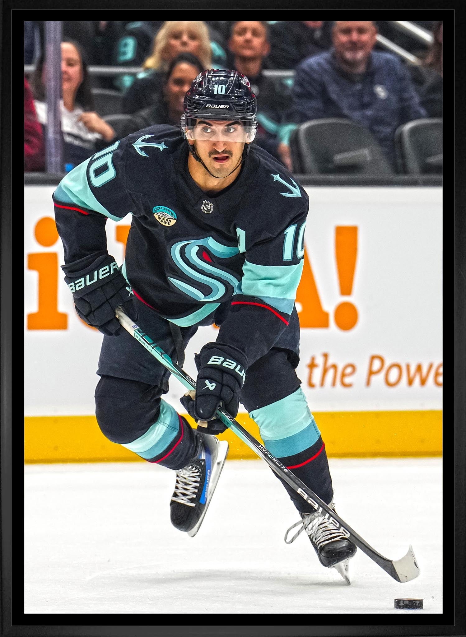 Matty Beniers 20x29 Framed Canvas Seattle Kraken - Jack Righteous