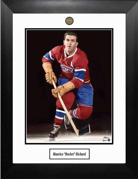 Maurice Richard Framed Photo with Alumni Coin - Jack Righteous