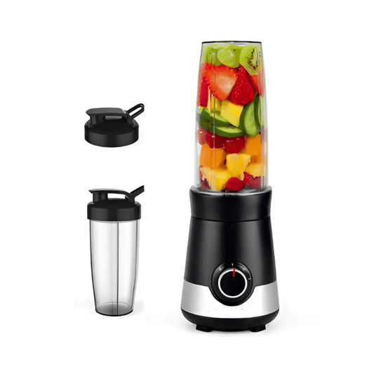 Mélangeur à smoothies Frigidaire en acier inoxydable, 300 W avec gobelets de voyage et couvercles - NEUF (ESMM250) - Jack Righteous