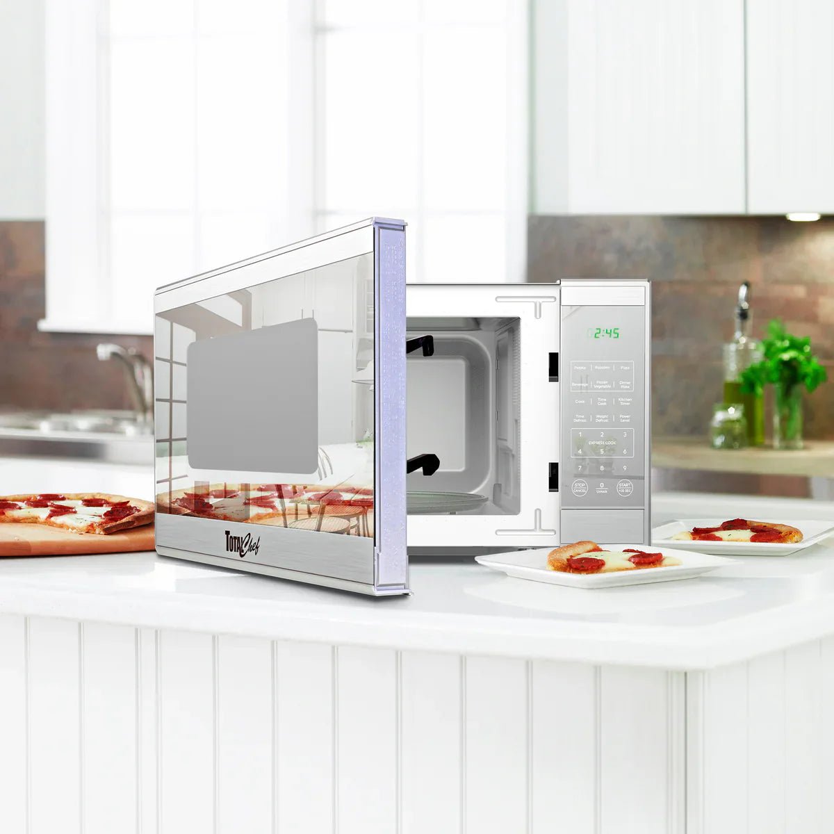 Micro - ondes compact Total Chef pour comptoir, 1100 W, 1,3 pi³ - Jack Righteous