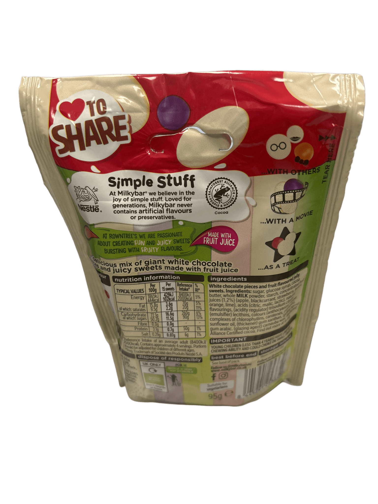 Milky Bar Rowntree's Jelly & Ice Cream 95G - Jack Righteous