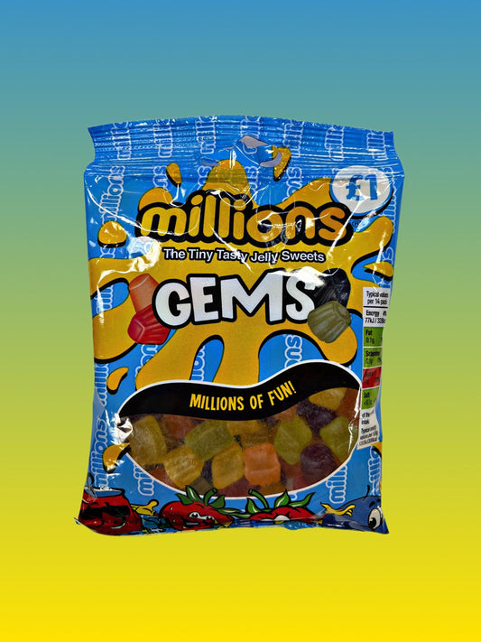 Millions Gems Candy Bag 120G U.K Edition