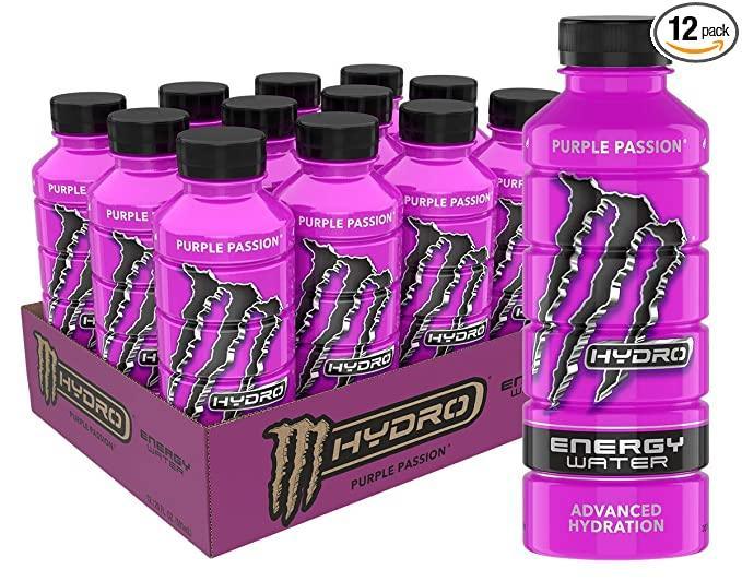 Monster Energy Hydro Energy Water Purple Passion