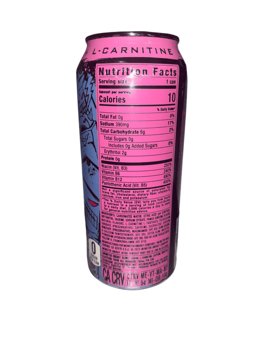 Monster Energy Zero Sugar Ultra Fantasy Ruby Red Drink 473ML - Canadian Edition - Jack Righteous
