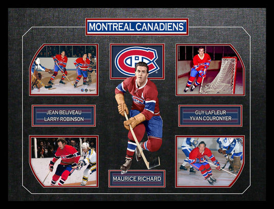 Montreal Canadiens Vintage Framed 5 - Player Collage - Jack Righteous