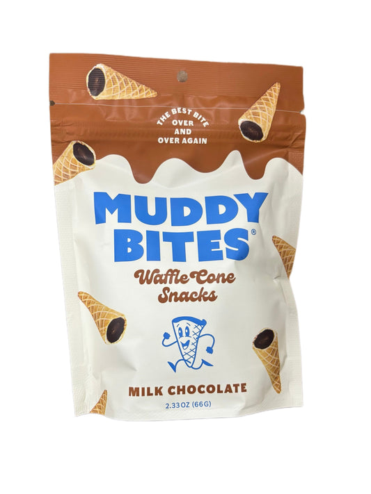 Muddy Bites Waffle Cone Snacks Milk Chocolate 66G